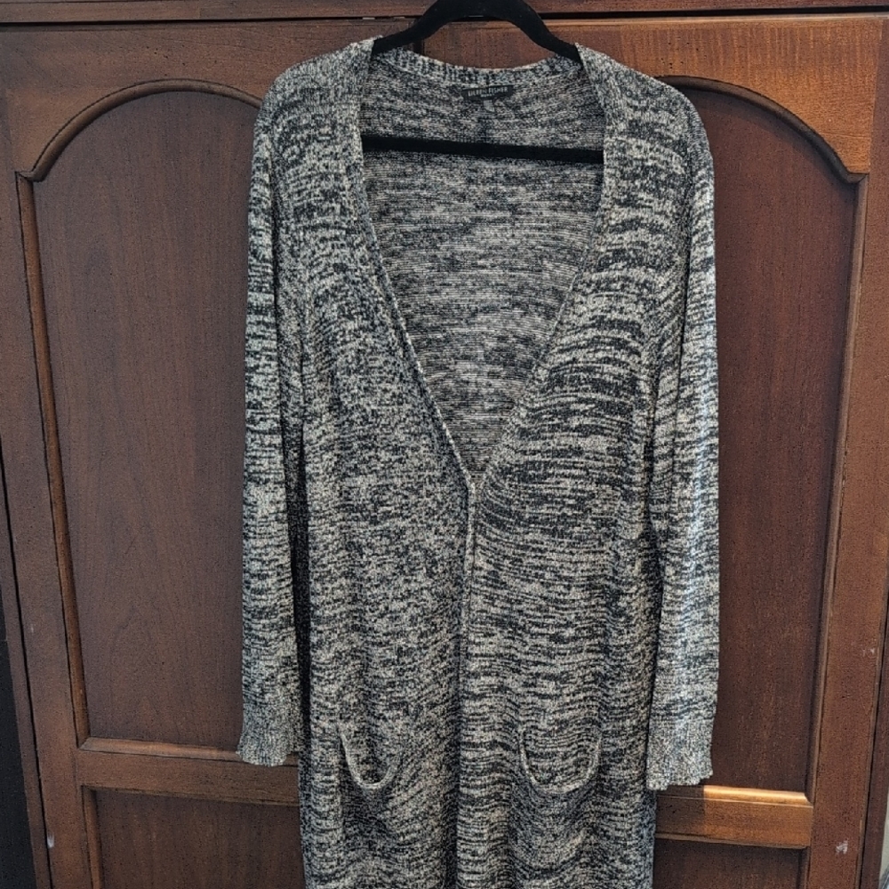 Eileen Fisher Gray Knit Sweater 100% Silk